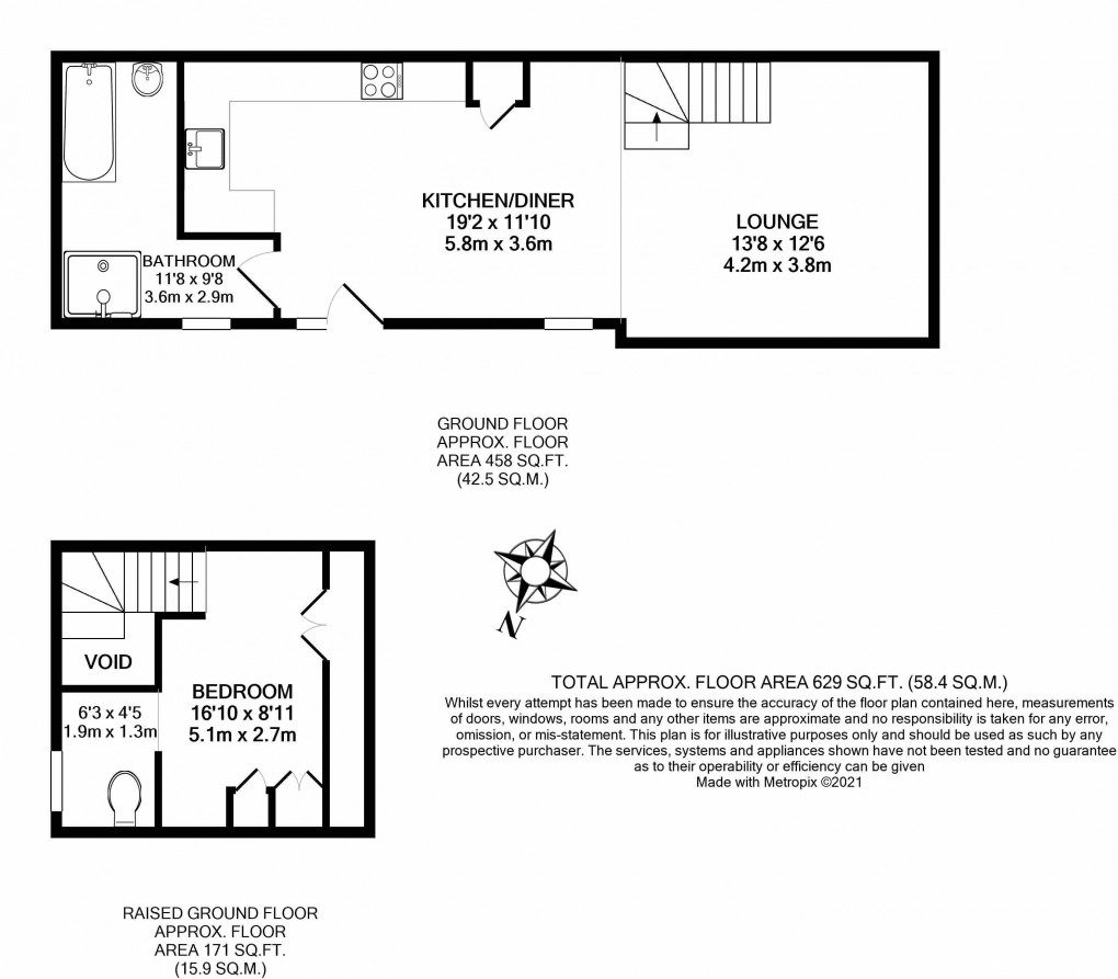 Floorplan for Woodcote Mews, Wallington, Surrey