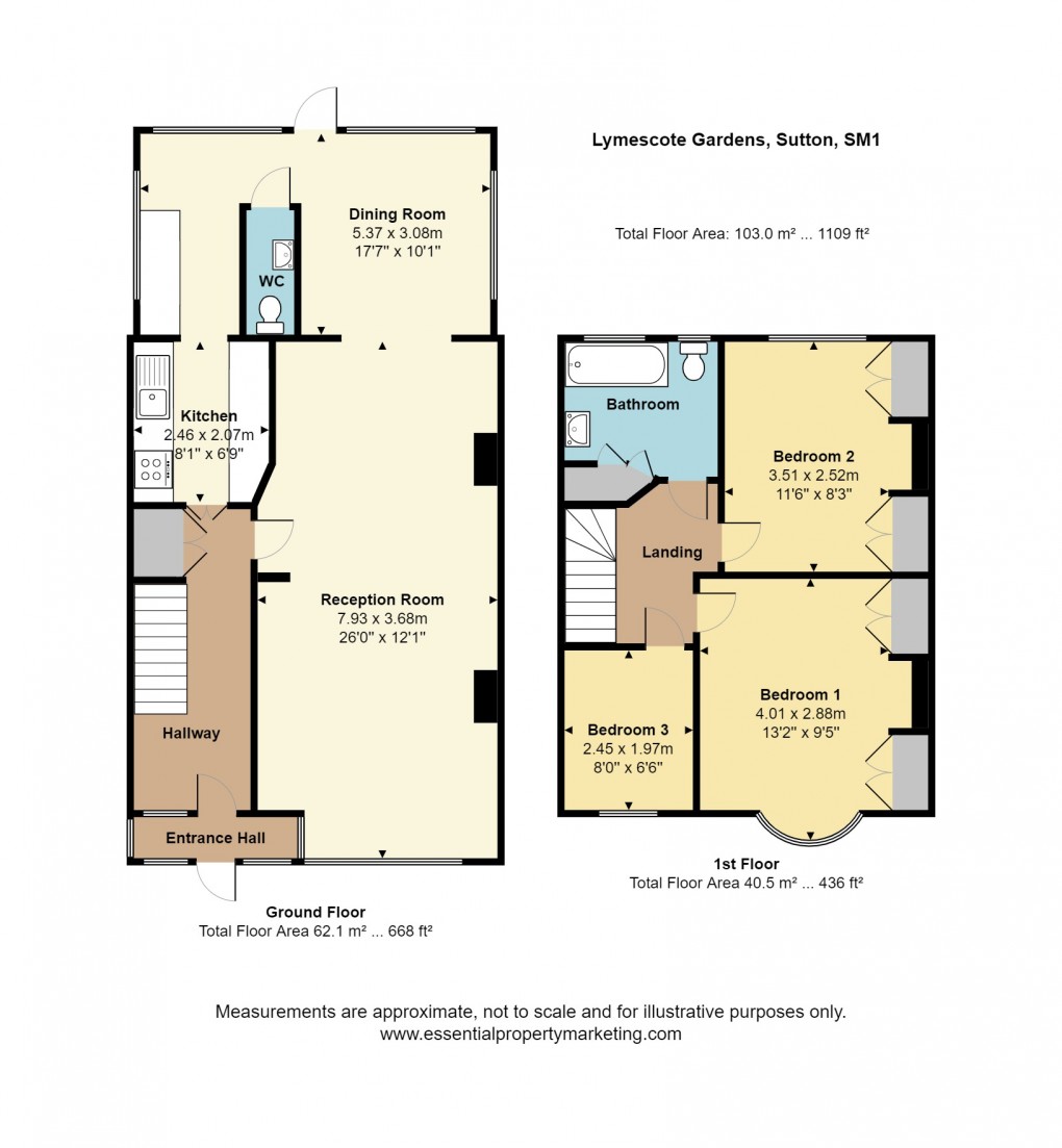 Floorplan for Lymescote Gardens, Sutton, Surrey