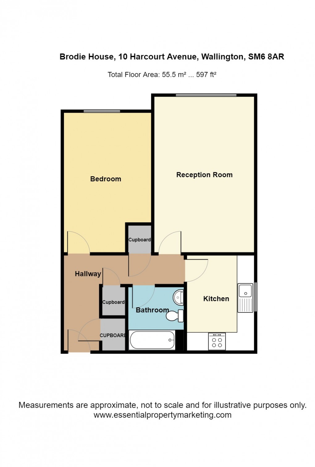 Floorplan for Harcourt Avenue, Wallington, Surrey