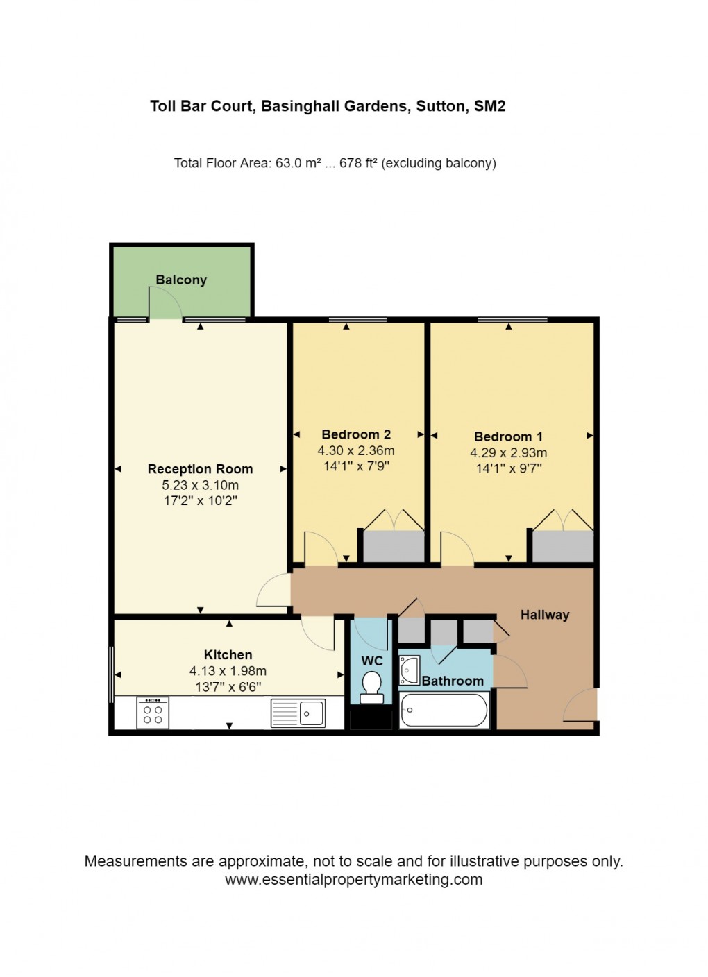 Floorplan for Basinghall Gardens, Sutton, Surrey