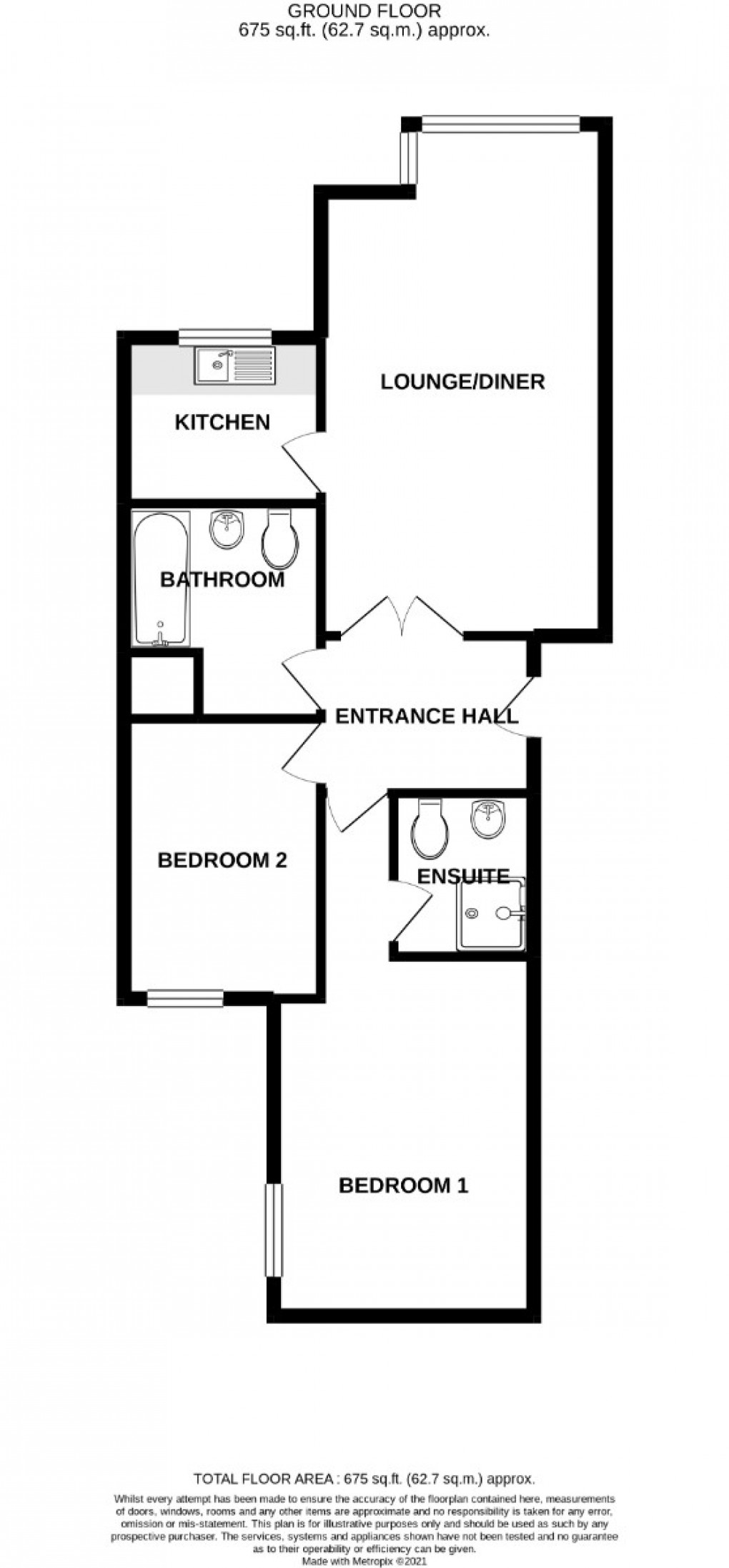 Floorplan for New Road, Mitcham, Surrey