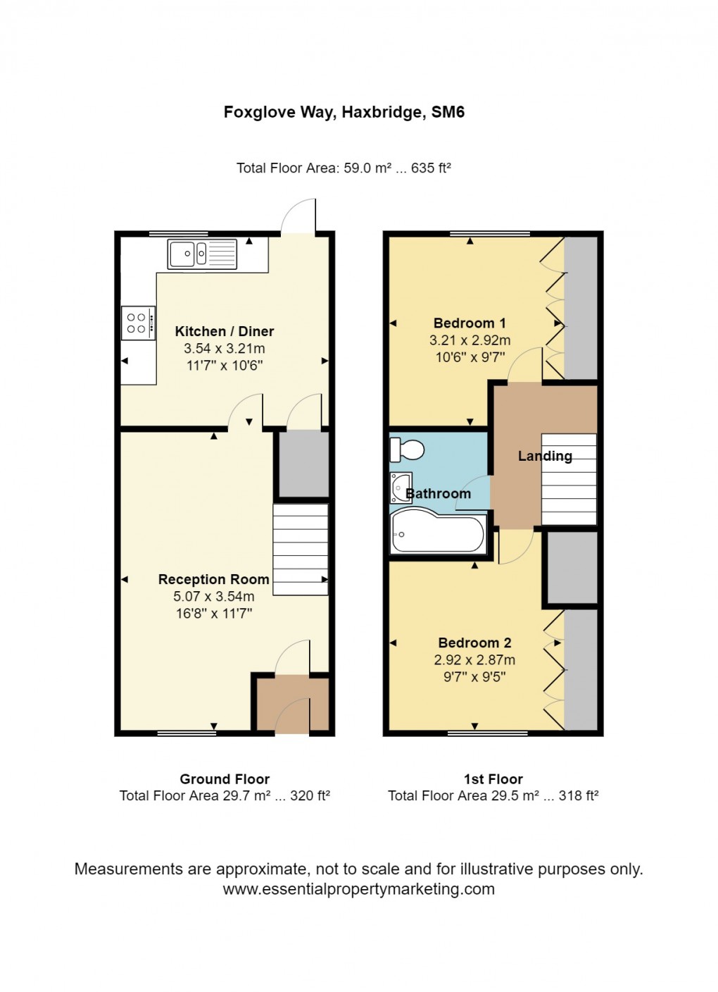 Floorplan for Foxglove Way, Wallington, Surrey