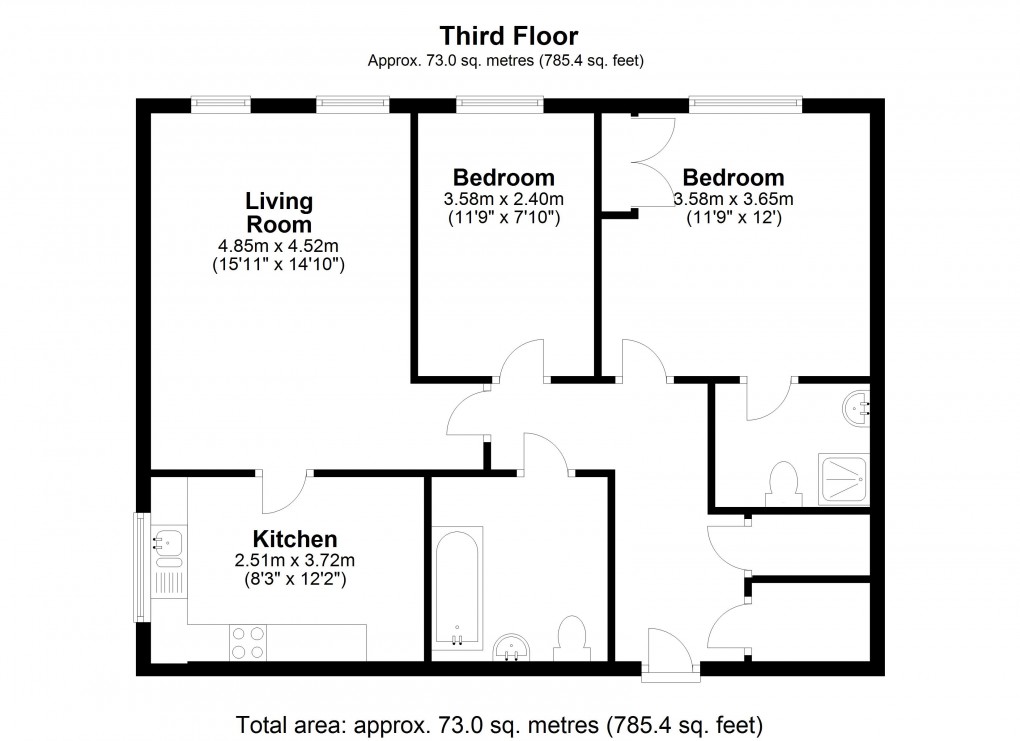 Floorplan for Melbourne Road, Wallington, Surrey