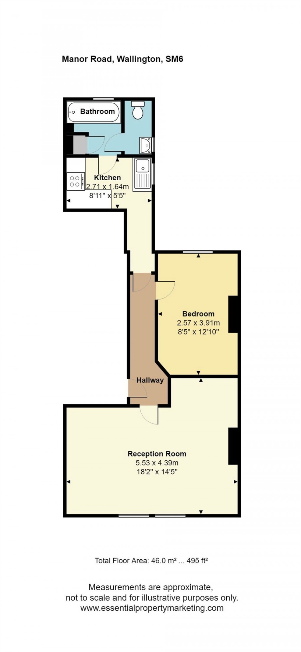 Floorplan for Manor Road, WALLINGTON, Surrey