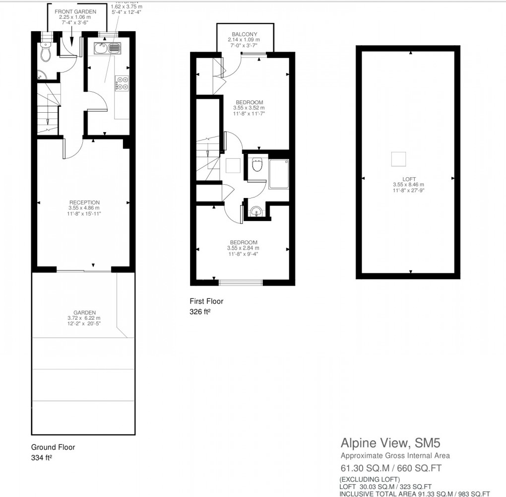 Floorplan for Alpine View, Carshalton, Surrey