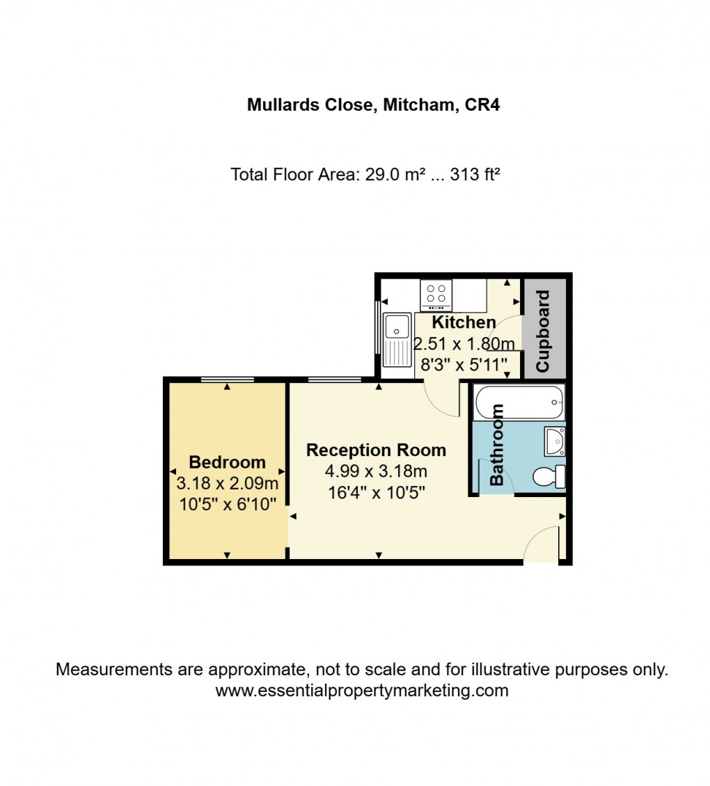 Floorplan for Mullards Close, Mitcham Junction, Surrey