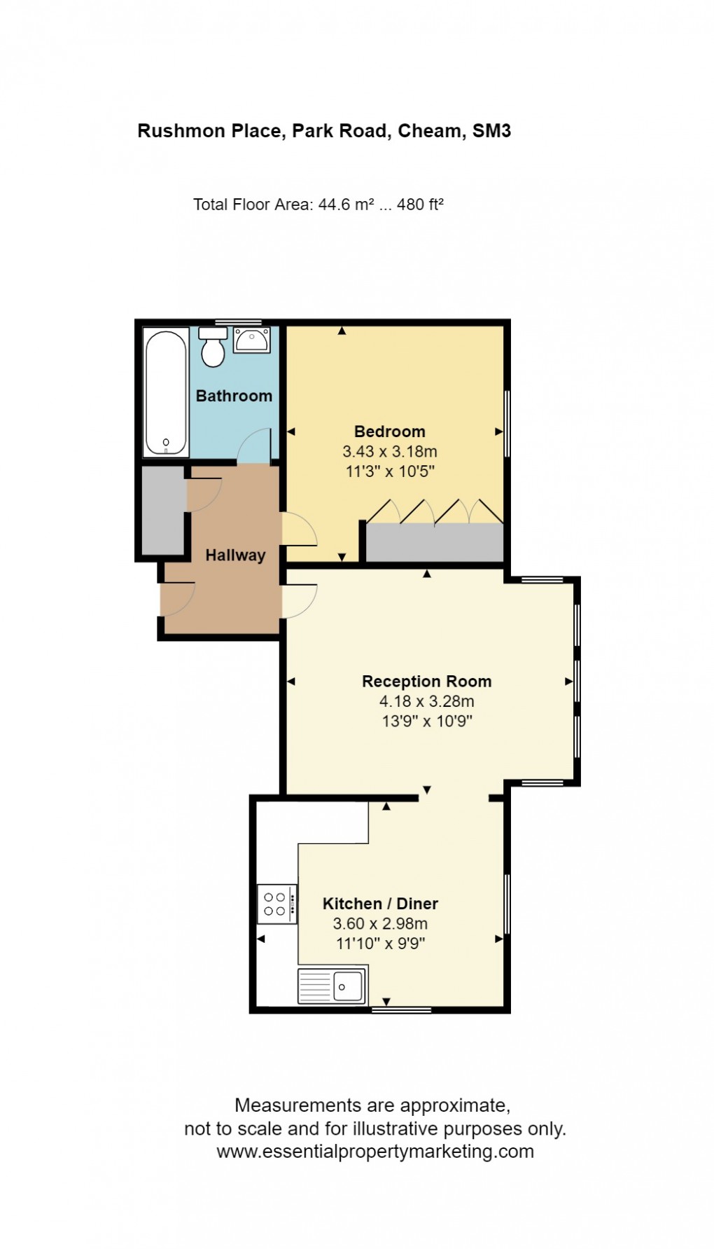 Floorplan for Park Road, Cheam, Surrey