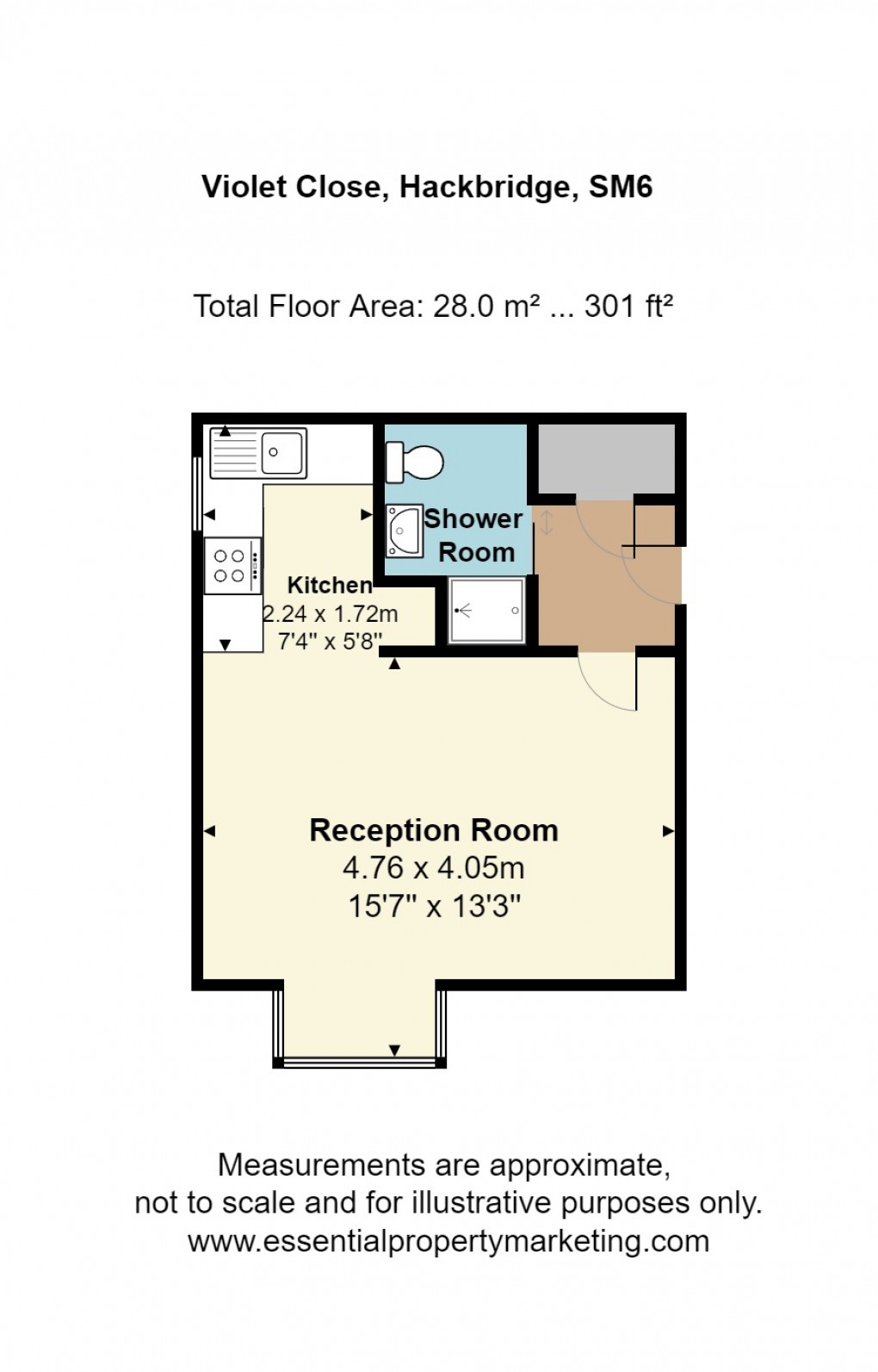 Floorplan for Violet Close, Hackbridge, Surrey