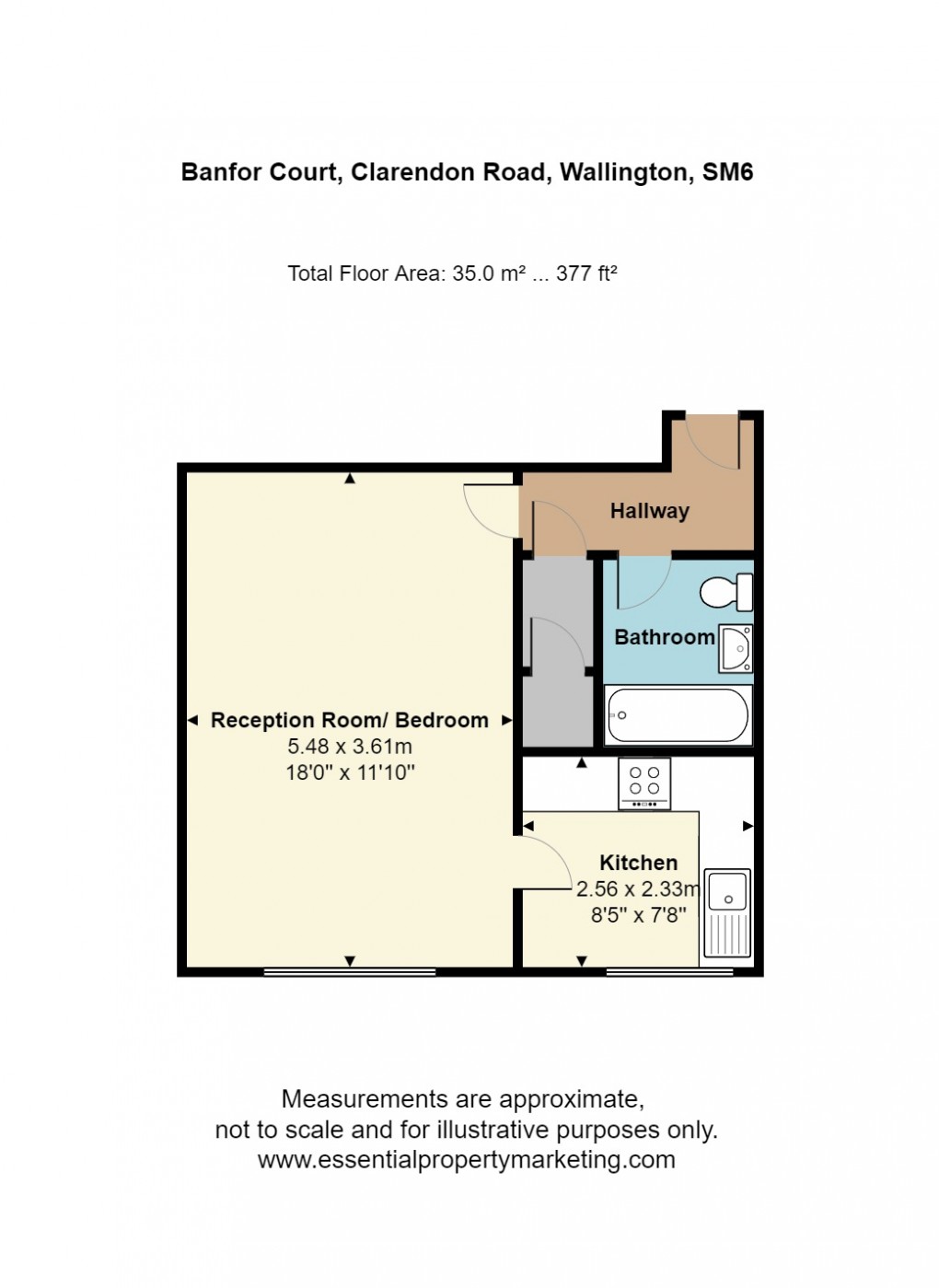 Floorplan for Clarendon Road, Wallington, Surrey